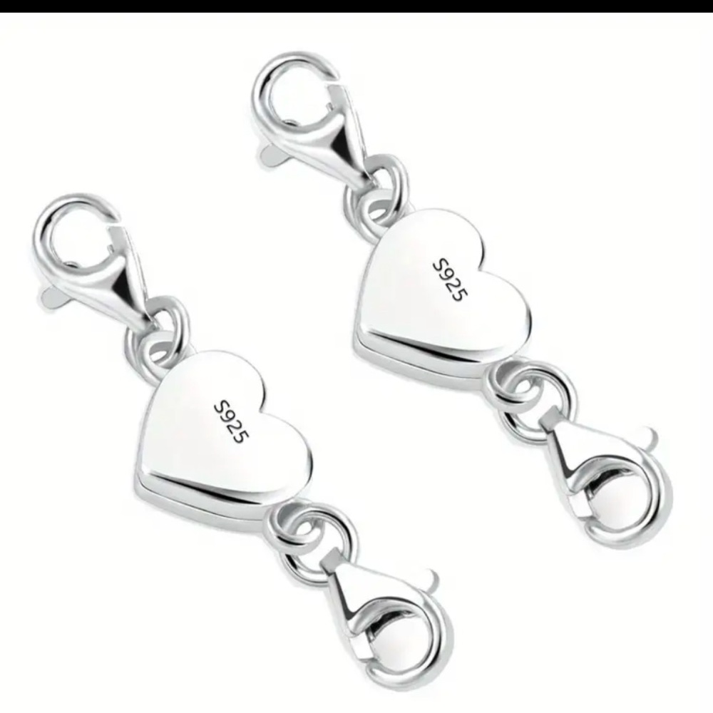 Magnetic Jewelry clasp connector.  Plated . 925 (one left)